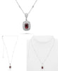 2.65CT DIAMOND & AAA RUBY 18KT WHITE GOLD 3D PEAR SHAPE & CUSHION LOVE NECKLACE