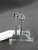 .43CT DIAMOND 14K WHITE GOLD ROUND & BAGUETTE DOUBLE SQUARE CRISS CROSS FUN RING