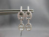 .68CT DIAMOND 18KT WHITE GOLD 3D CLASSIC DOUBLE LOVE KNOT FUN HANGING EARRINGS