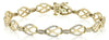 WIDE 1.05CT DIAMOND 14KT YELLOW GOLD 3D MULTI LEAF SEMI INFINITY TENNIS BRACELET