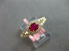 ESTATE 1.04CT DIAMOND & AAA RUBY 14KT YELLOW GOLD 3D CLASSIC HALO LOVE RING
