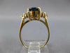 3CT DIAMOND & AAA SAPPHIRE 14K YELLOW GOLD OVAL TRIANGULAR ENGAGEMENT RING 27324