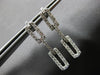 ESTATE .97CT DIAMOND 14KT WHITE GOLD 3D CLASSIC RECTANGULAR FUN HANGING EARRINGS