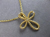 ESTATE .03CT DIAMOND 14KT YELLOW GOLD 3D CLASSIC INFINITY CROSS FLOATING PENDANT
