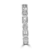 .92CT DIAMOND 18K WHITE GOLD ROUND & BAGUETTE ETERNITY FILIGREE ANNIVERSARY RING