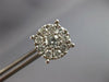 EXTRA LARGE 2.22CT DIAMOND 14KT WHITE GOLD 3D ROUND CLUSTER FLOWER STUD EARRINGS