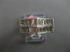 WIDE .87CT DIAMOND 18KT WHITE GOLD 3D BAGUETTE 2 ROW FILIGREE CHANNEL FUN RING