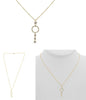 .17CT DIAMOND 14K YELLOW GOLD 3D PAST PRESENT FUTURE CIRCLE OF LIFE FUN NECKLACE