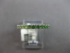1.08CT DIAMOND & AAA GREEN GARNET 14KT WHITE GOLD SHARED PRONG ANNIVERSARY RING