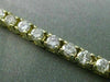 ESTATE LONG 4.26CT ROUND DIAMOND 14KT YELLOW GOLD 3D CLASSIC TENNIS BRACELET 3mm
