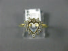 ESTATE .24CT DIAMOND 14KT YELLOW GOLD 3D CLASSIC OPEN HEART LOVE RING #24492