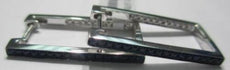 .46CT DIAMOND & AAA SAPPHIRE 18KT WHITE GOLD 3D RECTANGULAR INSIDE OUT EARRINGS