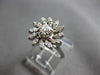 .45CT DIAMOND 14KT WHITE GOLD 3D ROUND MULTI LEAF FLOWER FRIENDSHIP RING #27962