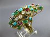 MASSIVE 11.68CT DIAMOND & AAA MULTI GEM 14K WHITE GOLD MARQUISE SHAPE RING 27476