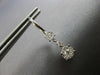 .63CT DIAMOND 14KT WHITE GOLD CLASSIC CLUSTER FLOWER LEVERBACK HANGING EARRINGS