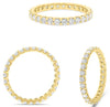 1.0CT DIAMOND 14KT YELLOW GOLD ROUND CLASSIC SHARED PRONG ETERNITY WEDDING RING