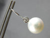 .20CT DIAMOND & AAA SOUTH SEA PEARL 18KT WHITE GOLD SOLITAIRE HANGING EARRINGS