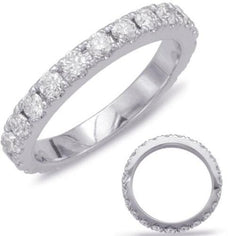 1.38CT DIAMOND 14KT WHITE GOLD 3D CLASSIC SOLID ROUND ETERNITY ANNIVERSARY RING