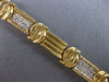 LARGE 1.0CT DIAMOND 14KT YELLOW GOLD 2 ROW LOVE KNOT MULTI LINK TENNIS BRACELET