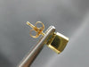 1.92CT AAA BLUE TOPAZ 14KT YELLOW GOLD CLASSIC SEMI BEZEL STUD EARRINGS #27663