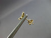SMALL .31CT DIAMOND 14KT YELLOW GOLD 3D ROUND & MARQUISE BUTTERFLY STUD EARRINGS