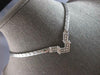 ESTATE .32CT DIAMOND 14KT WHITE GOLD 3D CLASSIC V SHAPE LOVE NECKLACE