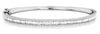 1.7CT DIAMOND 14K WHITE GOLD ROUND & BAGUETTE SEMI ETERNITY CUFF BANGLE BRACELET