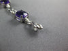 8.10CT DIAMOND & AAA AMETHYST 14KT WHITE GOLD 3D CUSHION & ROUND TENNIS BRACELET