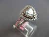 LARGE GIA 1.73CT WHITE PINK & BLUE DIAMOND 18KT WHITE GOLD HALO ENGAGEMENT RING