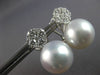 LARGE 1.65CT DIAMOND & AAA SOUTH SEA PEARL 18KT WHITE GOLD 3D CLIP ON EARRINGS