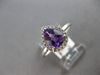 1.07CT DIAMOND & AAA AMETHYST 14KT WHITE GOLD PEAR SHAPE & ROUND FRIENDSHIP RING