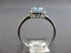 2.12CT DIAMOND & AAA AQUAMARINE 18KT WHITE GOLD 3D OVAL & ROUND ENGAGEMENT RING