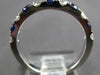 .62CT DIAMOND & AAA SAPPHIRE 18KT WHITE GOLD 3mm SEMI ETERNITY ANNIVERSARY RING