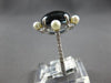 4.83CT DIAMOND & AAA BLUE TOPAZ & SOUTH SEA PEARL 18K WHITE GOLD FLOWER FUN RING
