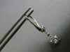 .63CT DIAMOND 14KT WHITE GOLD CLASSIC CLUSTER FLOWER LEVERBACK HANGING EARRINGS