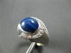 4.6CT DIAMOND & AAA STAR SAPPHIRE 14KT WHITE GOLD MATTE & SHINY MENS RING #27687