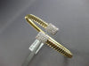 .52CT DIAMOND 14KT 2 TONE GOLD 3D PAVE CRISS CROSS FLEXIBLE CUFF BANGLE BRACELET