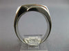 ESTATE WIDE .52CT DIAMOND 18K WHITE GOLD 3D PRINCESS INVISIBLE CLASSIC MENS RING