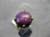 ANTIQUE EXTRA LARGE 19.95CT STAR RUBY SAPPHIRE 14KT YELLOW GOLD 3D RING #25648