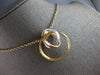 .71CT DIAMOND 14K TRI COLOR GOLD MULTI CIRCULAR INTERTWINING LOVE KNOT NECKLACE