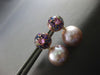 LARGE AAA MULTI COLOR SAPPHIRE & AAA PINK SOUTH SEA PEARL 18K ROSE GOLD EARRINGS