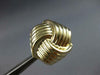 ESTATE LARGE 14K YELLOW GOLD 3D LOVE KNOT ITALIAN CLIP ON HANGING EARRINGS 27526