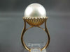 LARGE .37CT DIAMOND & AAA SOUTH SEA PEARL 18KT ROSE GOLD CLASSIC HALO LOVE RING