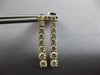 ESTATE LARGE 1.5CT DIAMOND 14KT YELLOW GOLD ROUND JOURNEY FLEXIBLE BAR HANGING EARRINGS