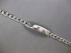 ESTATE LONG 14KT WHITE GOLD CLASSIC HANDCRAFTED CUBAN MENS ID BRACELET