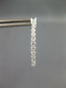 ESTATE LARGE 1.16CT DIAMOND 14KT WHITE GOLD 3D INSIDE OUT HOOP HANGING EARRINGS