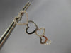 LARGE .95CT DIAMOND 14KT WHITE GOLD 3D MULTI HEART JOURNEY LOVE HANGING EARRINGS