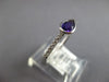 .41CT DIAMOND & AAA AMETHYST 14KT WHITE GOLD PEAR SHAPE & ROUND BEZEL LOVE RING