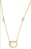 1.17CT DIAMOND & AAA OPAL 14KT YELLOW GOLD OVAL HALO BY THE YARD LOVE NECKLACE