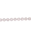 ESTATE 1.88CT DIAMOND 18KT WHITE GOLD 3D CLUSTER MULTI FLOWER TENNIS BRACELET